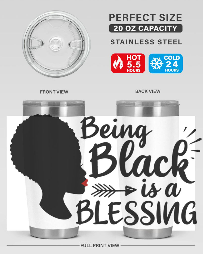 being black is a blessing Style 63#- women-girls- Tumbler