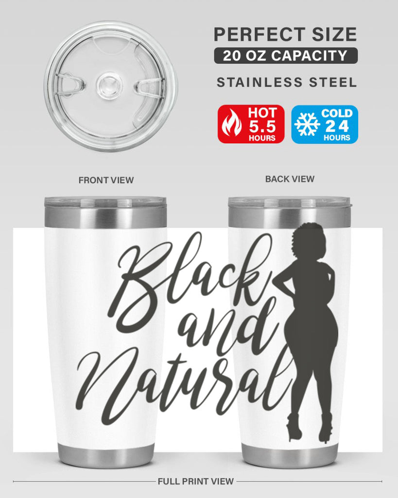 black and natural 22#- women-girls- Tumbler
