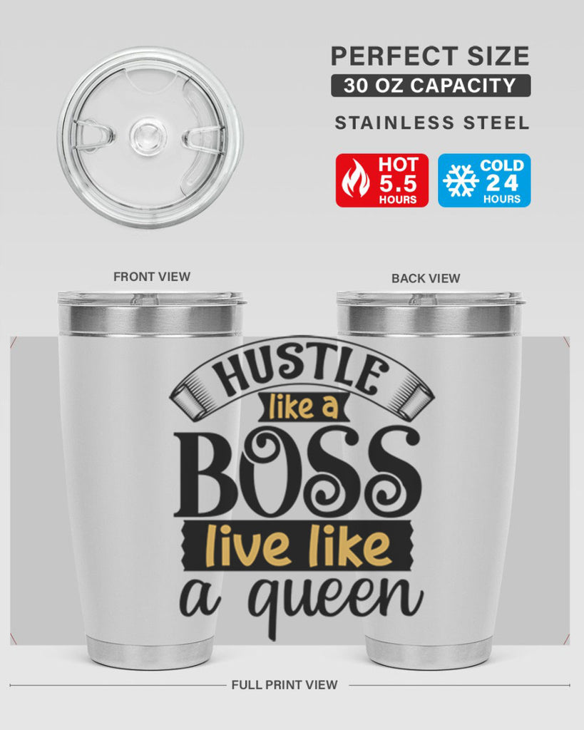 Hustle like a boss live like a queen Style 36#- women-girls- Tumbler