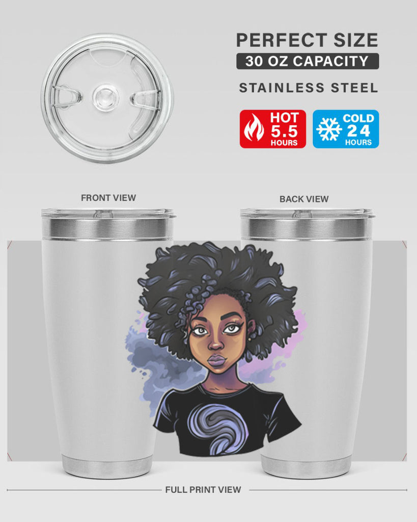 Sparkling Black Girl Design 1#- women-girls- Tumbler