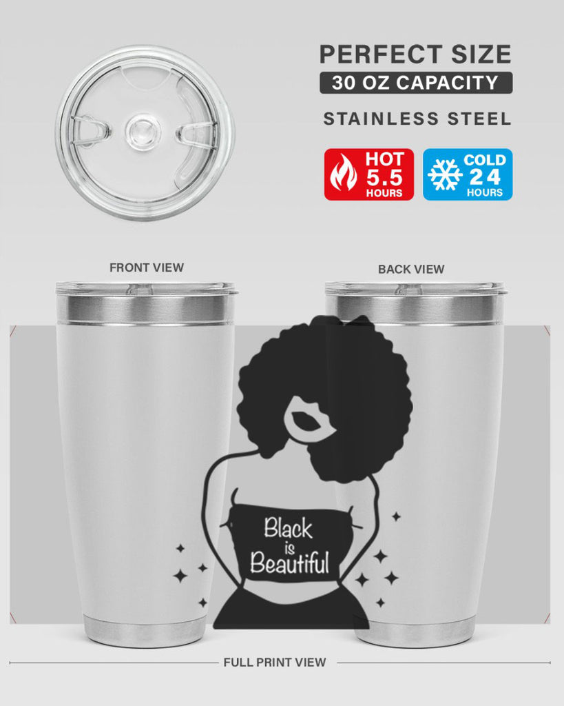 black is beautiful 11#- women-girls- Tumbler