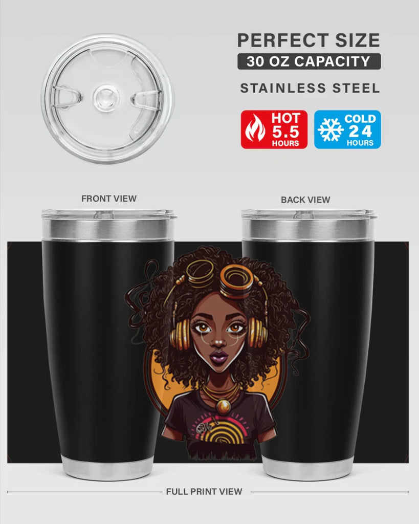 Sparkling Black Girl Design 5#- women-girls- Tumbler