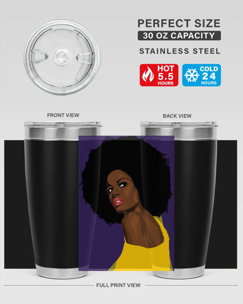 beautiful black woman geometric 60#- women-girls- Tumbler