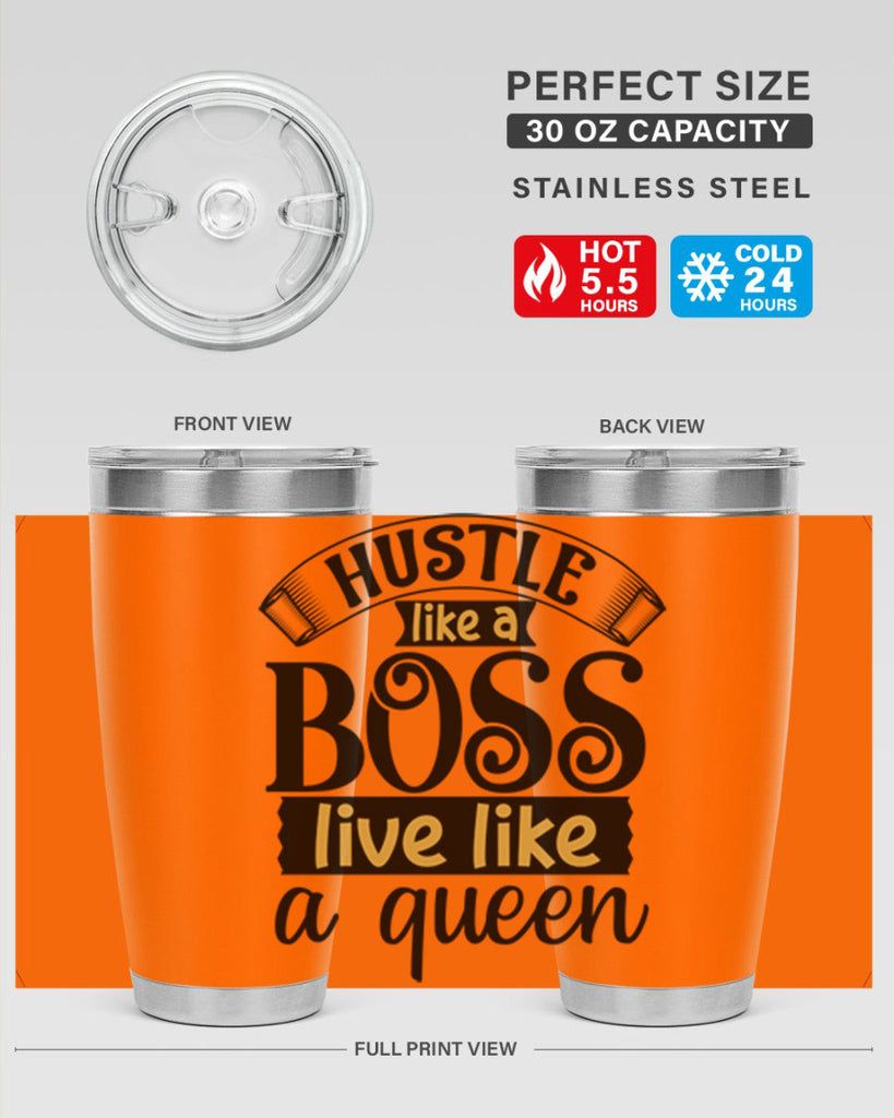 Hustle like a boss live like a queen Style 36#- women-girls- Tumbler