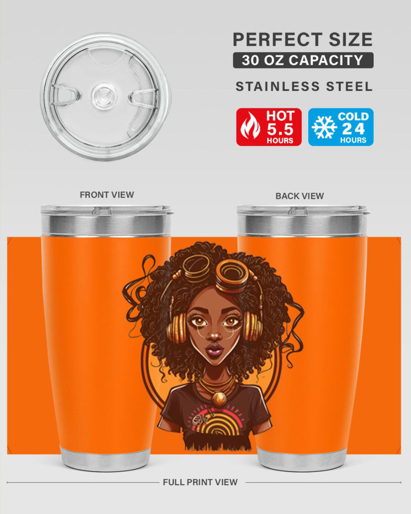 Sparkling Black Girl Design 5#- women-girls- Tumbler