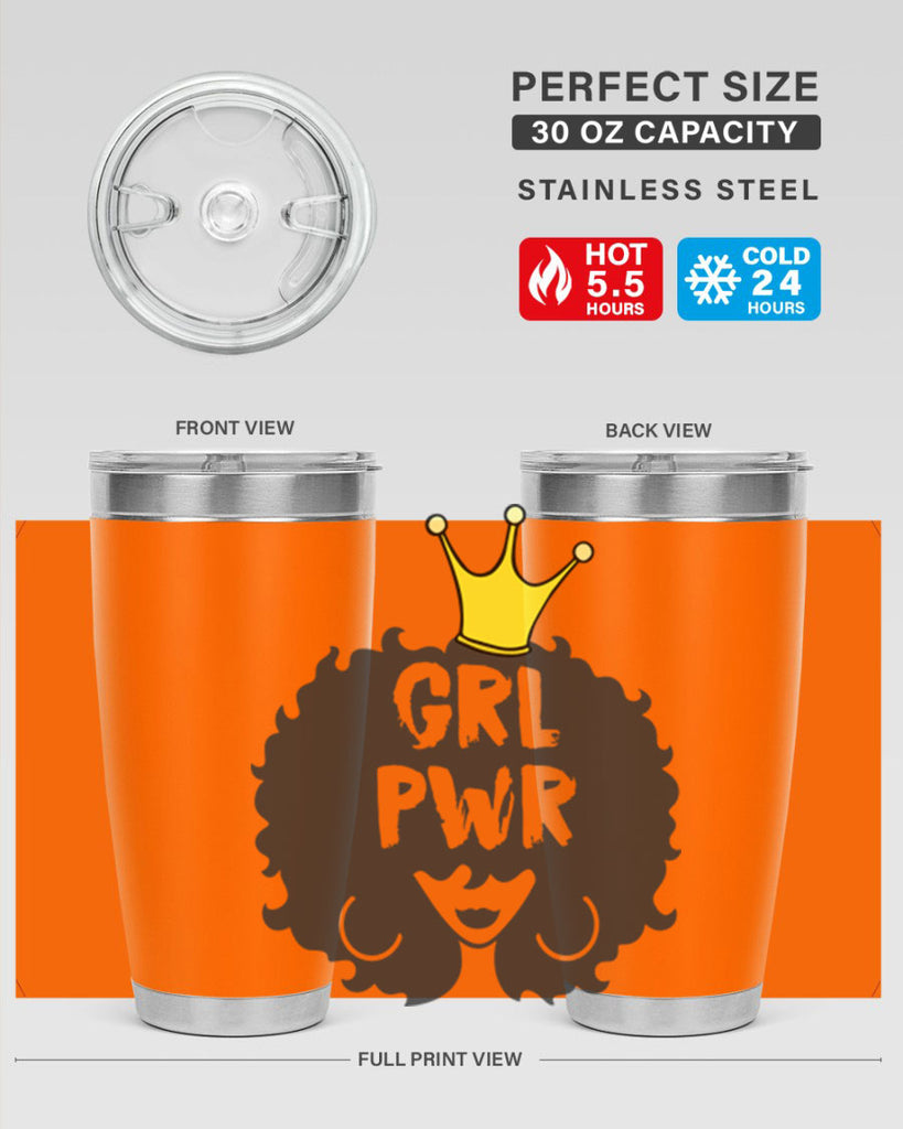 girl power with crown 34#- women-girls- Tumbler