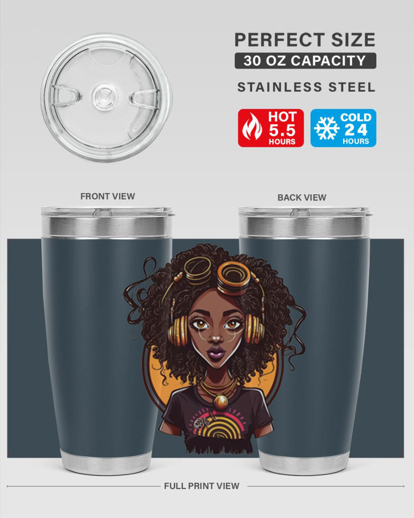 Sparkling Black Girl Design 5#- women-girls- Tumbler