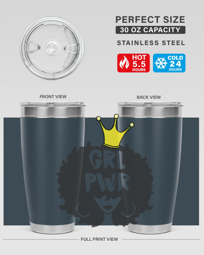 girl power with crown 34#- women-girls- Tumbler