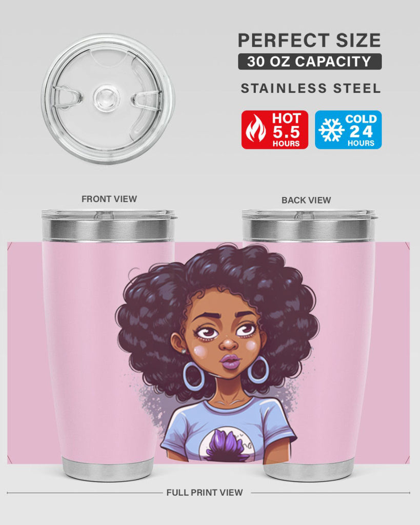 Sparkling Black Girl Design 20#- women-girls- Tumbler