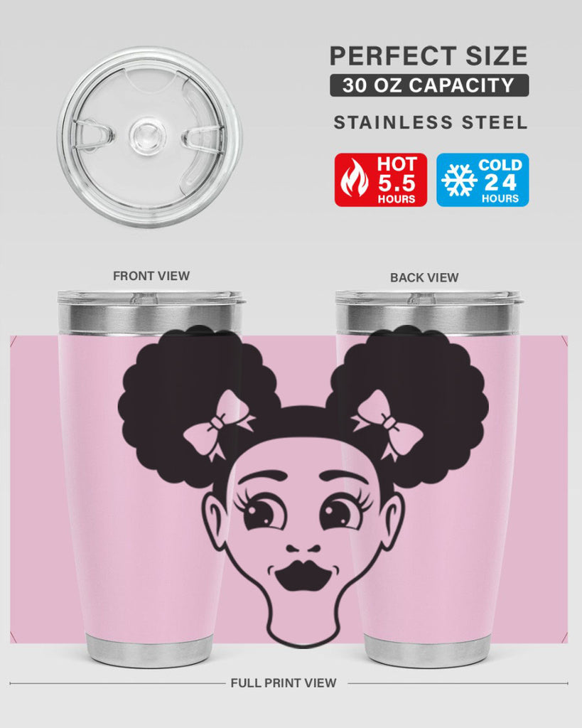 afro puffs girl face 73#- women-girls- Tumbler