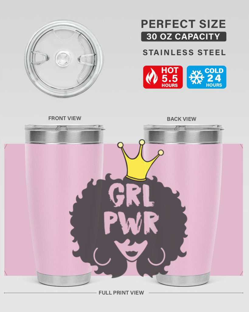 girl power with crown 34#- women-girls- Tumbler