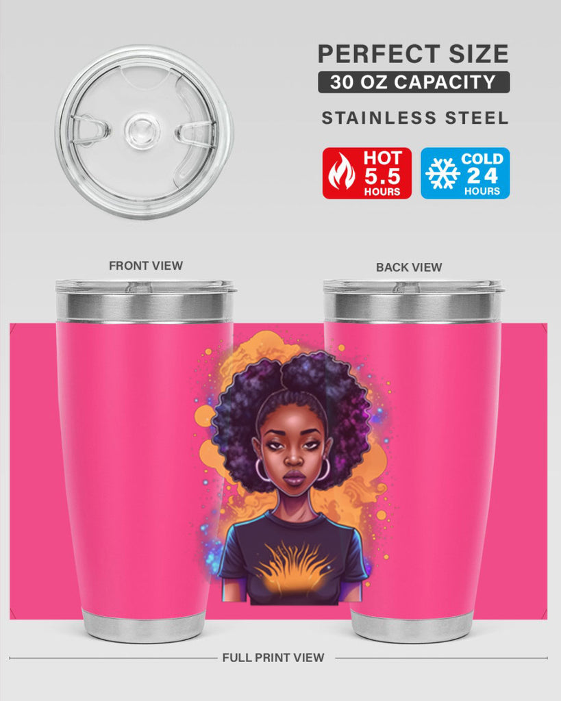 Sparkling Black Girl Design 15#- women-girls- Cotton Tank