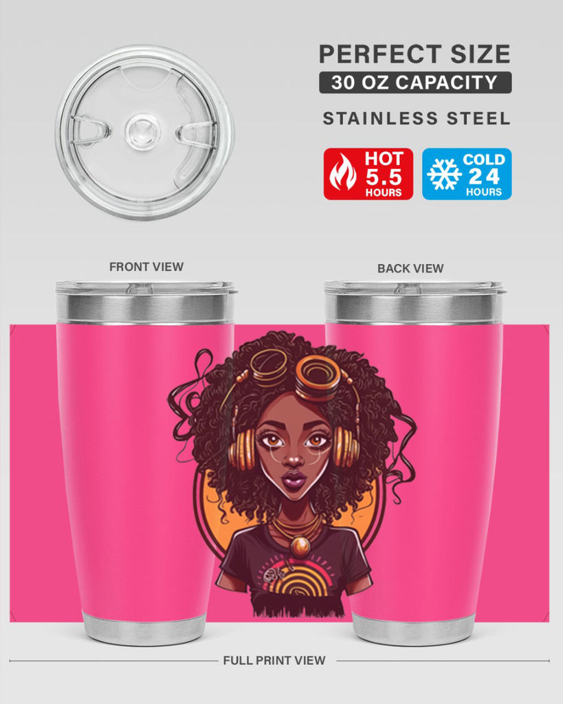 Sparkling Black Girl Design 5#- women-girls- Tumbler