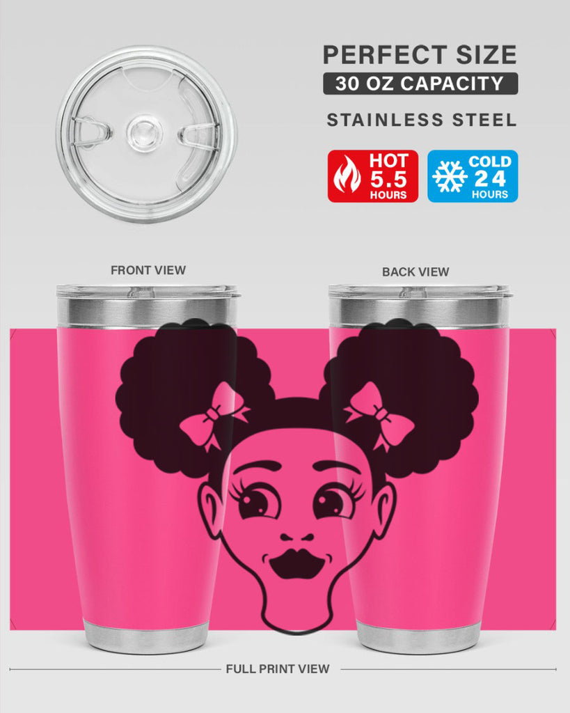 afro puffs girl face 73#- women-girls- Tumbler