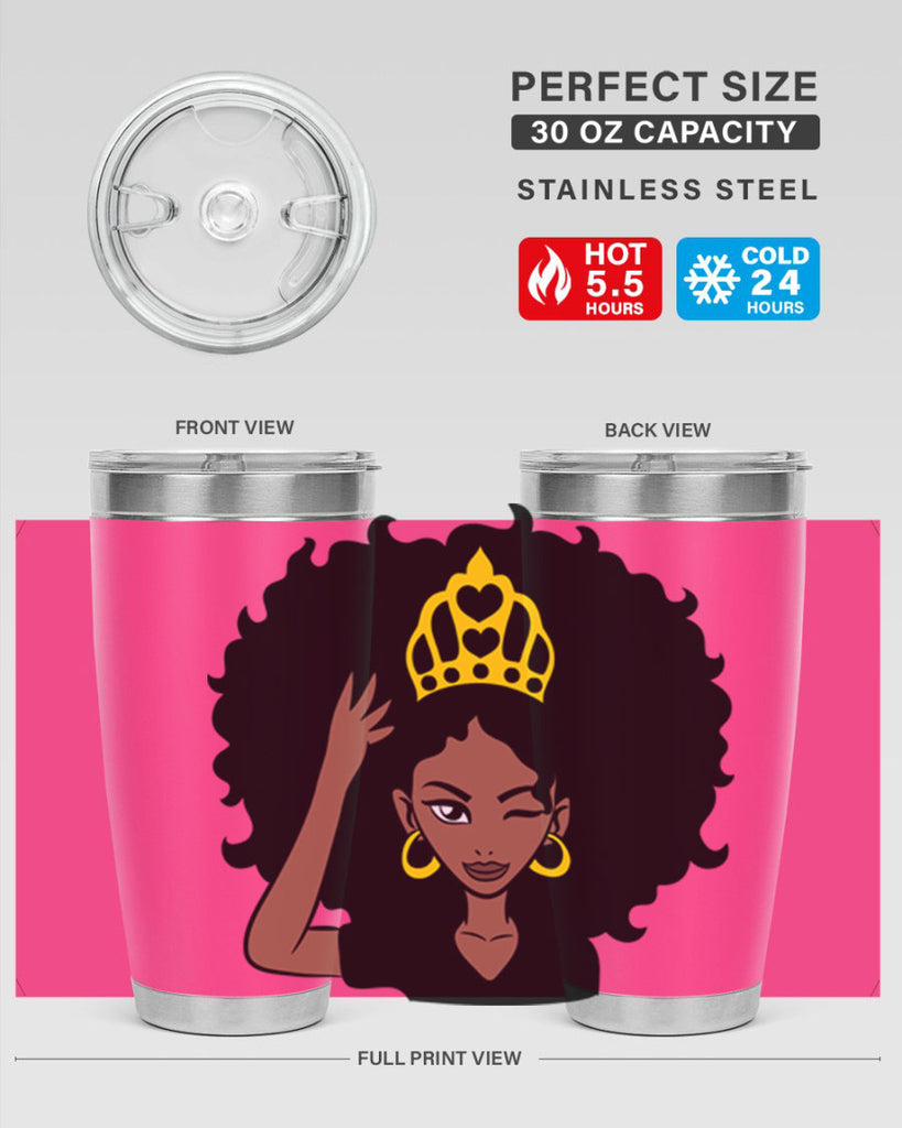 afro queen crown 72#- women-girls- Tumbler