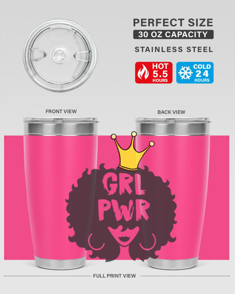 girl power with crown 34#- women-girls- Tumbler