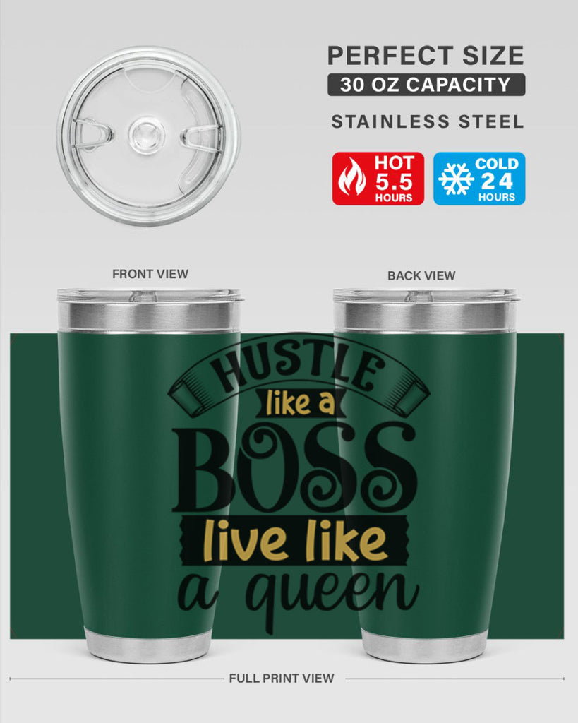 Hustle like a boss live like a queen Style 36#- women-girls- Tumbler