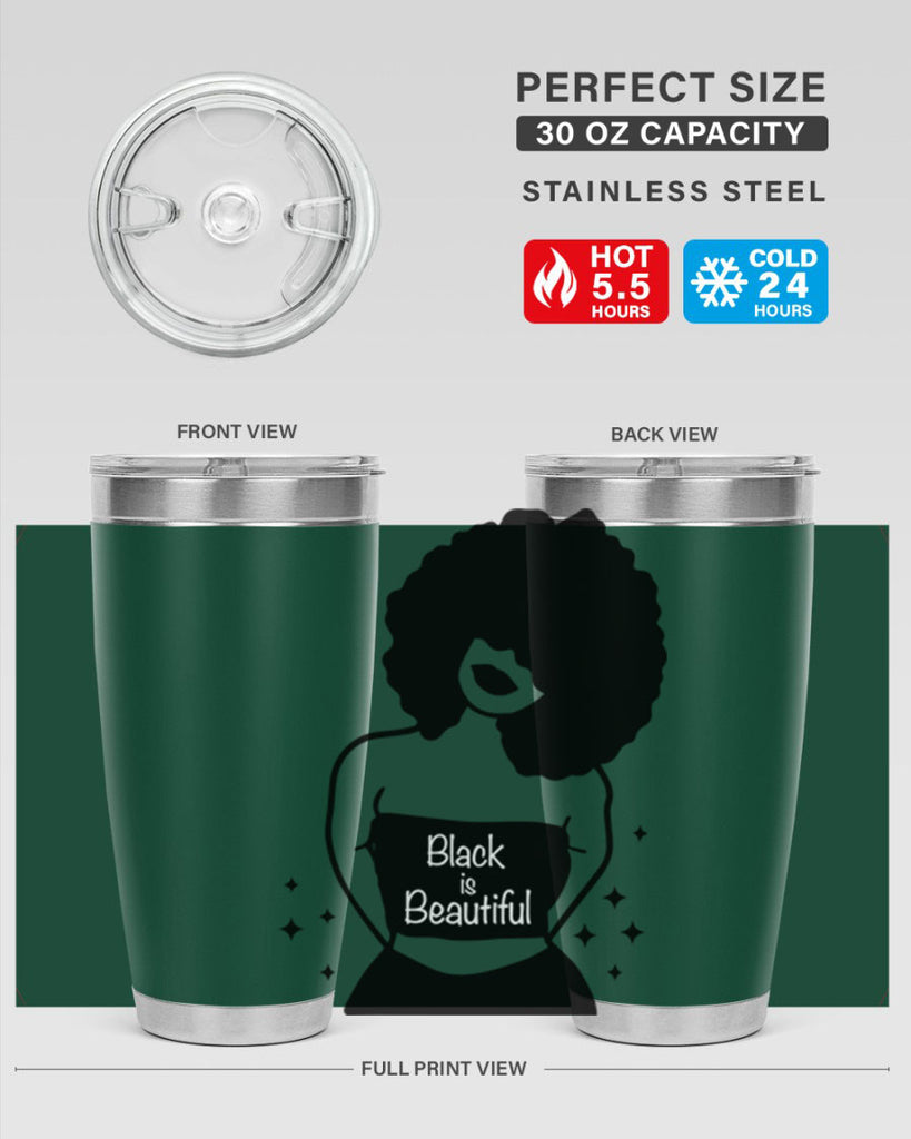 black is beautiful 11#- women-girls- Tumbler