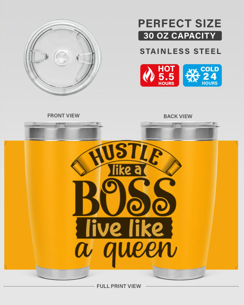 Hustle like a boss live like a queen Style 36#- women-girls- Tumbler