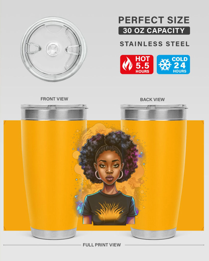 Sparkling Black Girl Design 15#- women-girls- Tumbler