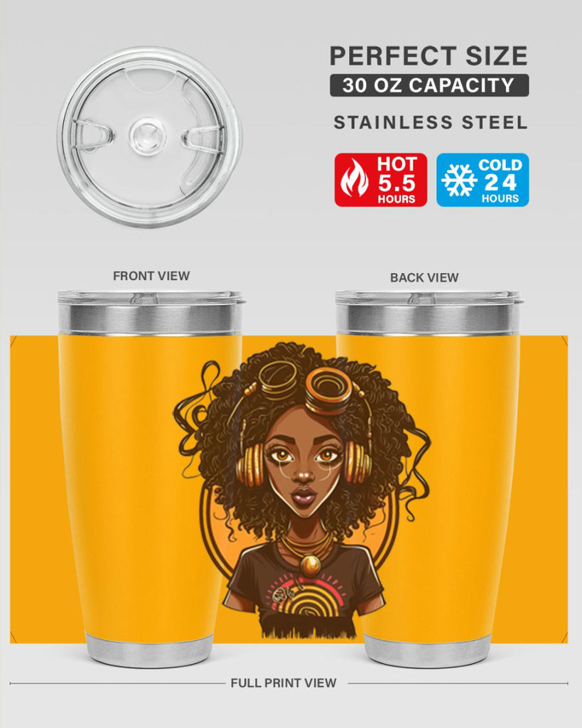 Sparkling Black Girl Design 5#- women-girls- Tumbler