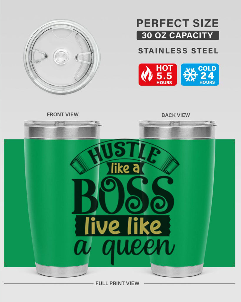 Hustle like a boss live like a queen Style 36#- women-girls- Tumbler