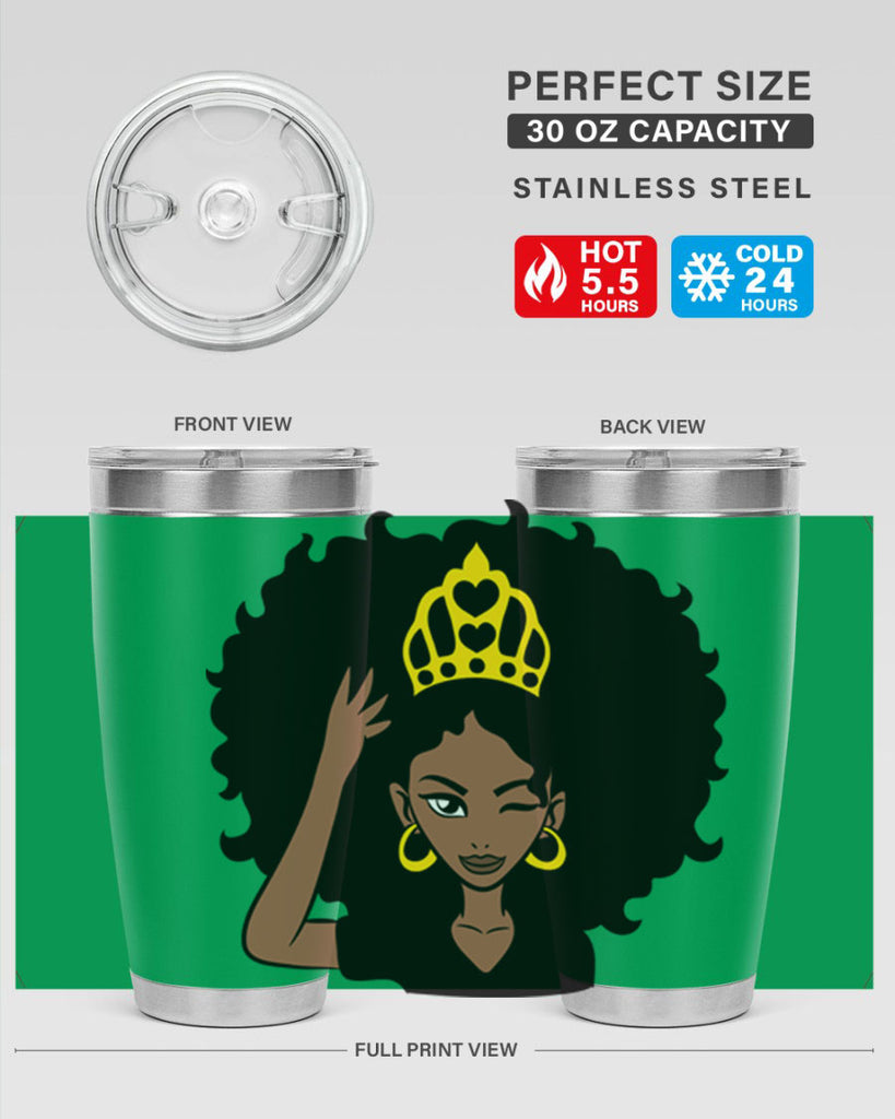 afro queen crown 72#- women-girls- Tumbler