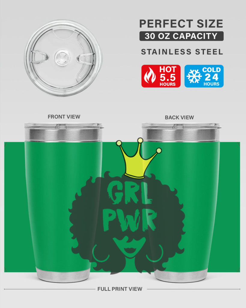 girl power with crown 34#- women-girls- Tumbler