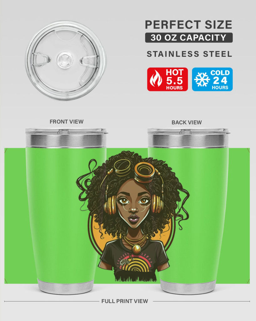 Sparkling Black Girl Design 5#- women-girls- Tumbler