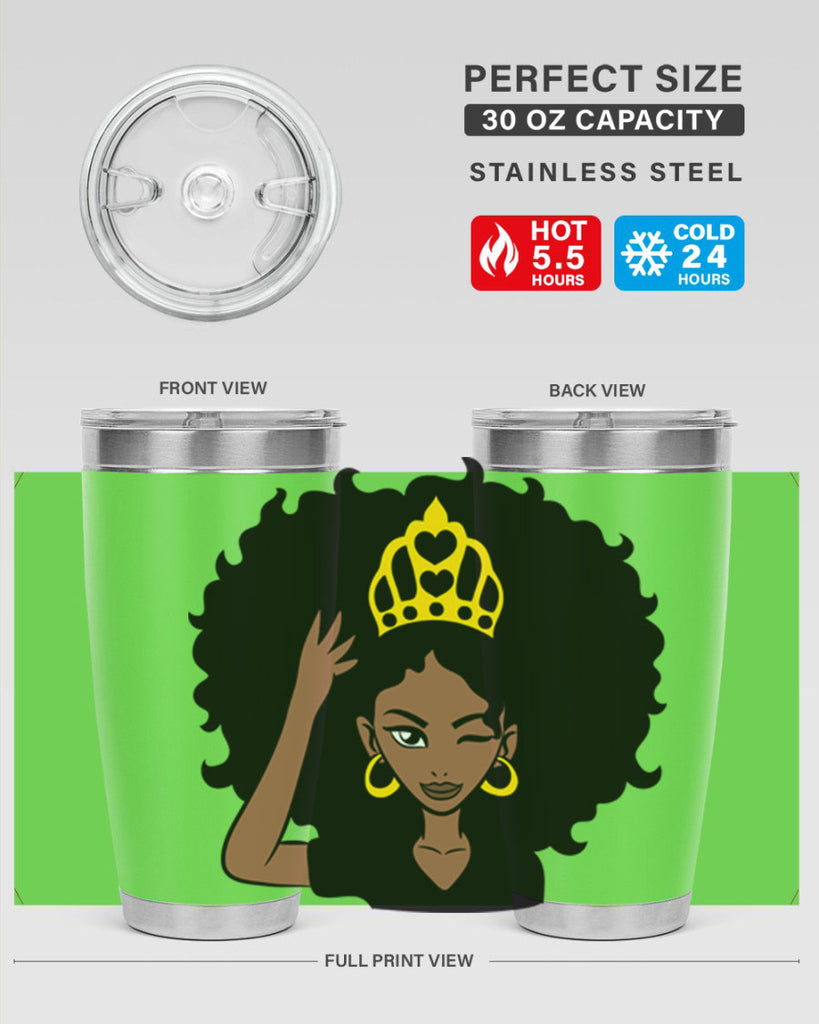 afro queen crown 72#- women-girls- Tumbler