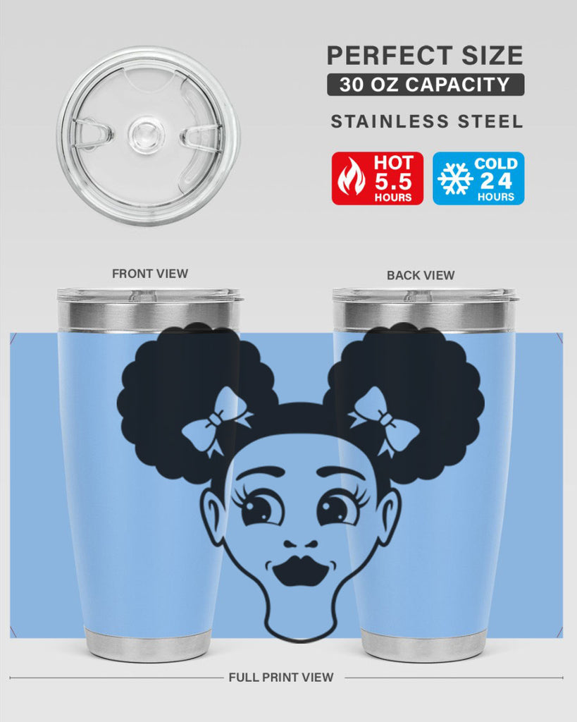 afro puffs girl face 73#- women-girls- Tumbler