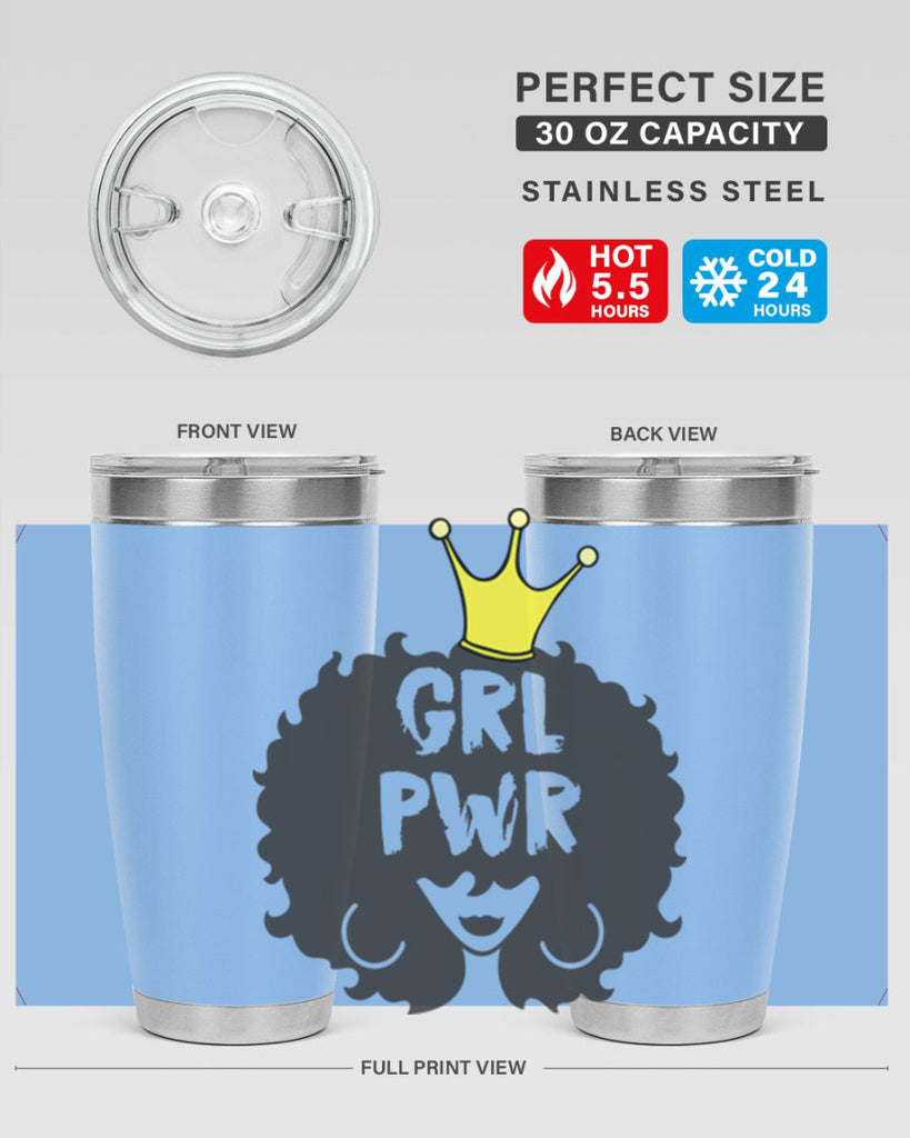 girl power with crown 34#- women-girls- Tumbler