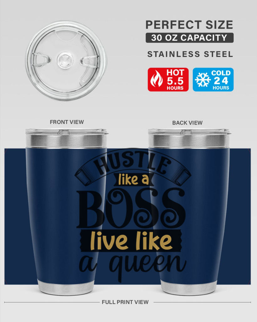 Hustle like a boss live like a queen Style 36#- women-girls- Tumbler