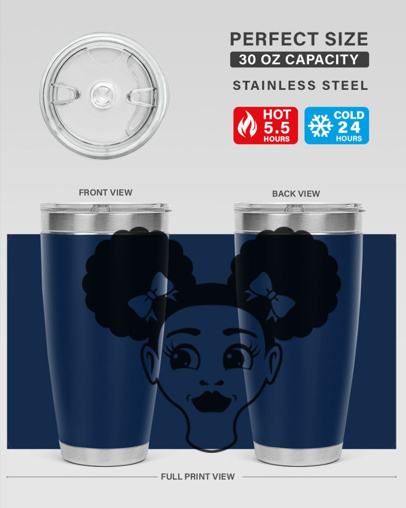 afro puffs girl face 73#- women-girls- Tumbler