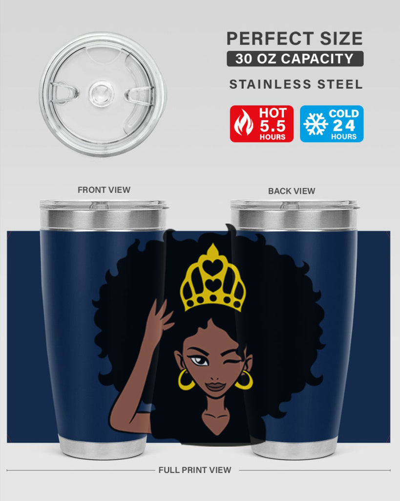 afro queen crown 72#- women-girls- Tumbler