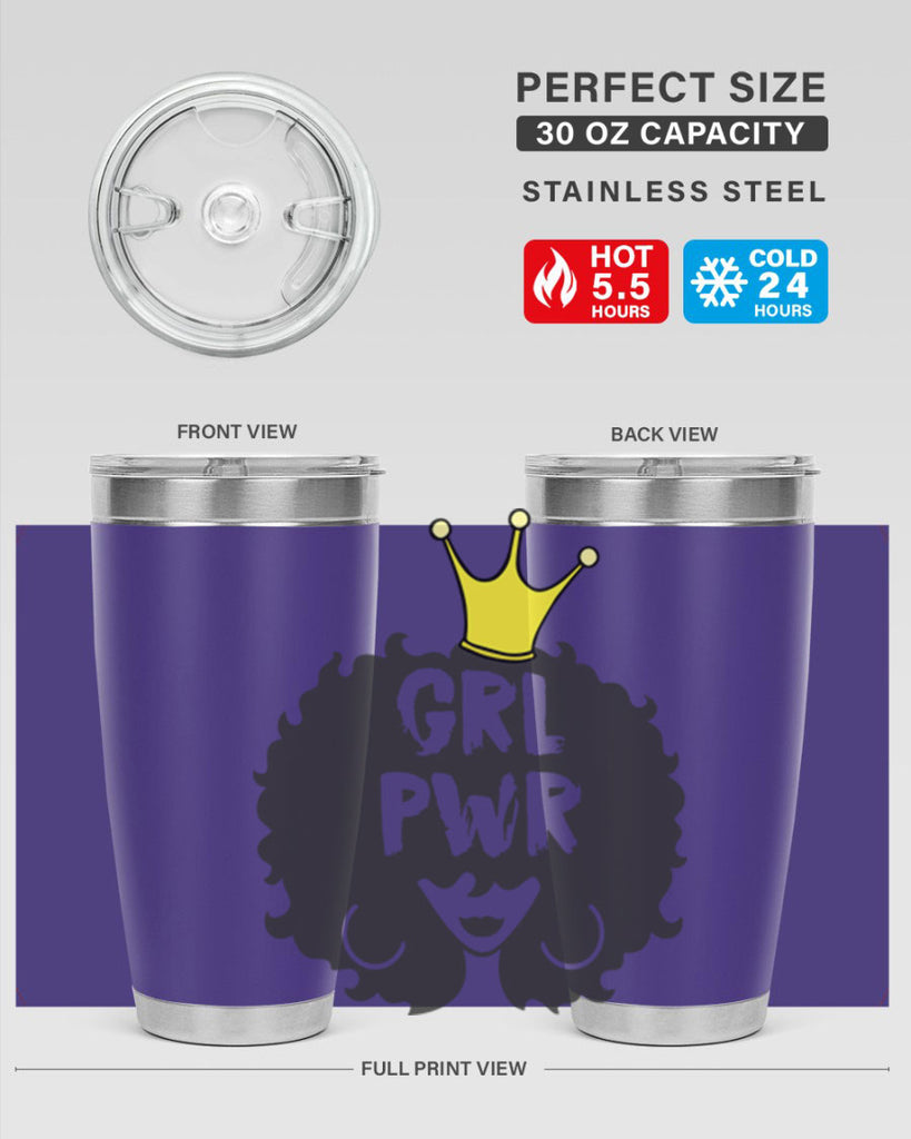 girl power with crown 34#- women-girls- Tumbler