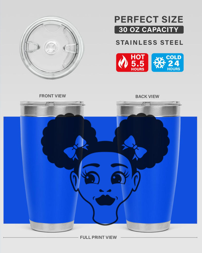 afro puffs girl face 73#- women-girls- Tumbler