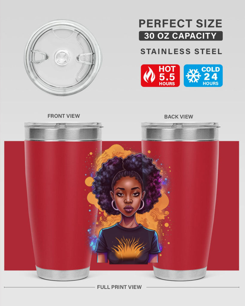 Sparkling Black Girl Design 15#- women-girls- Tumbler