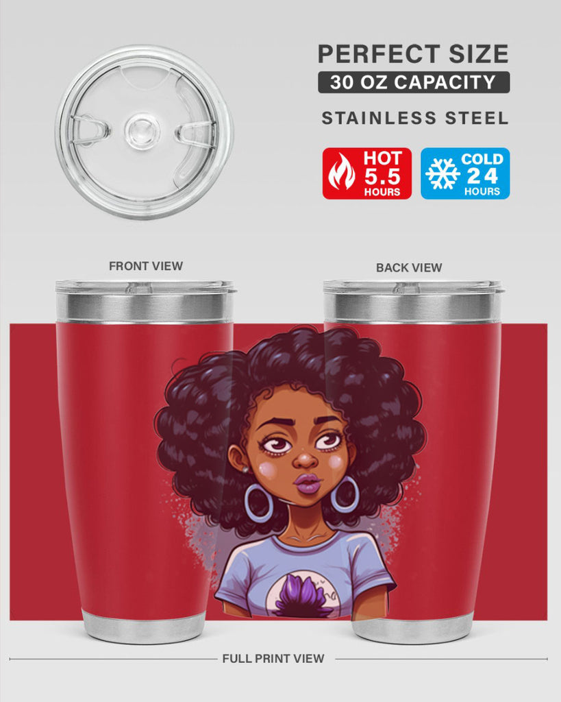 Sparkling Black Girl Design 20#- women-girls- Cotton Tank
