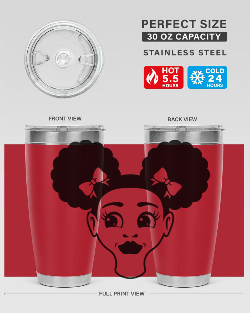 afro puffs girl face 73#- women-girls- Tumbler