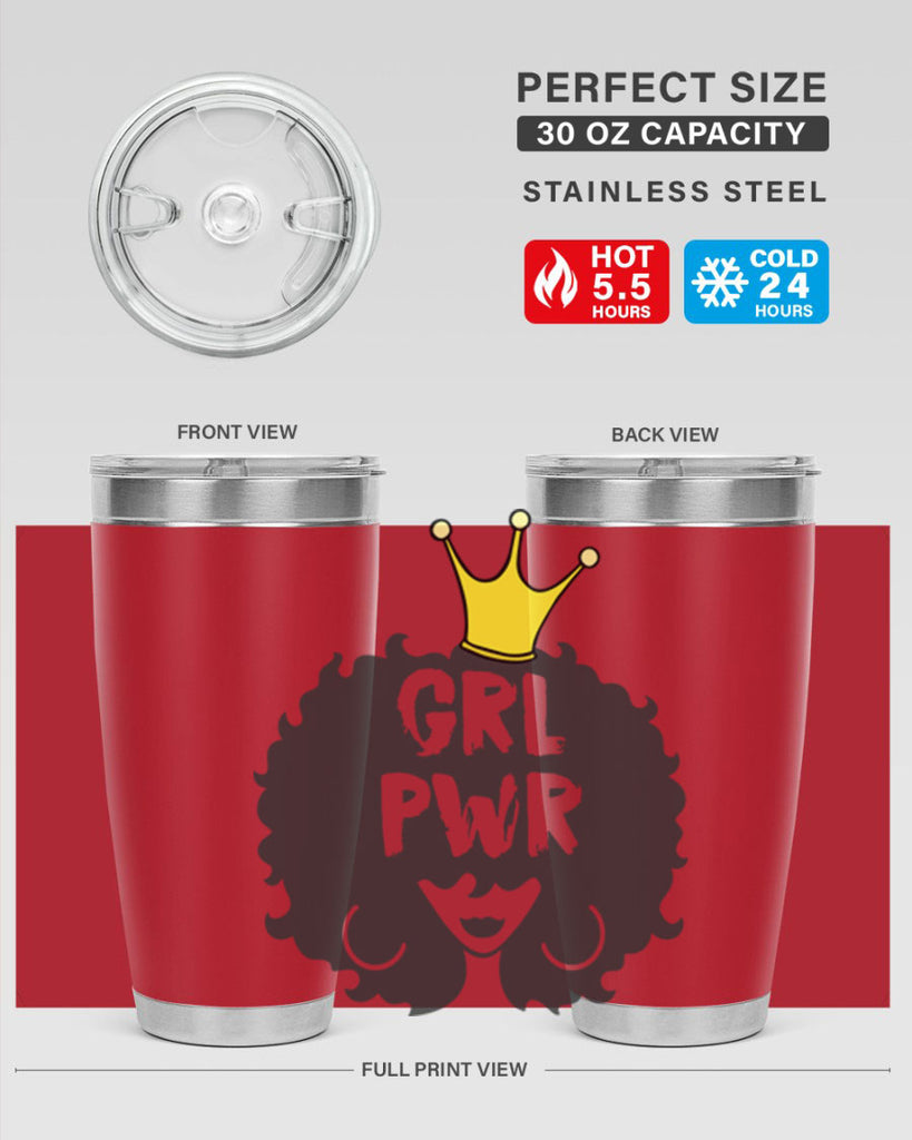 girl power with crown 34#- women-girls- Tumbler