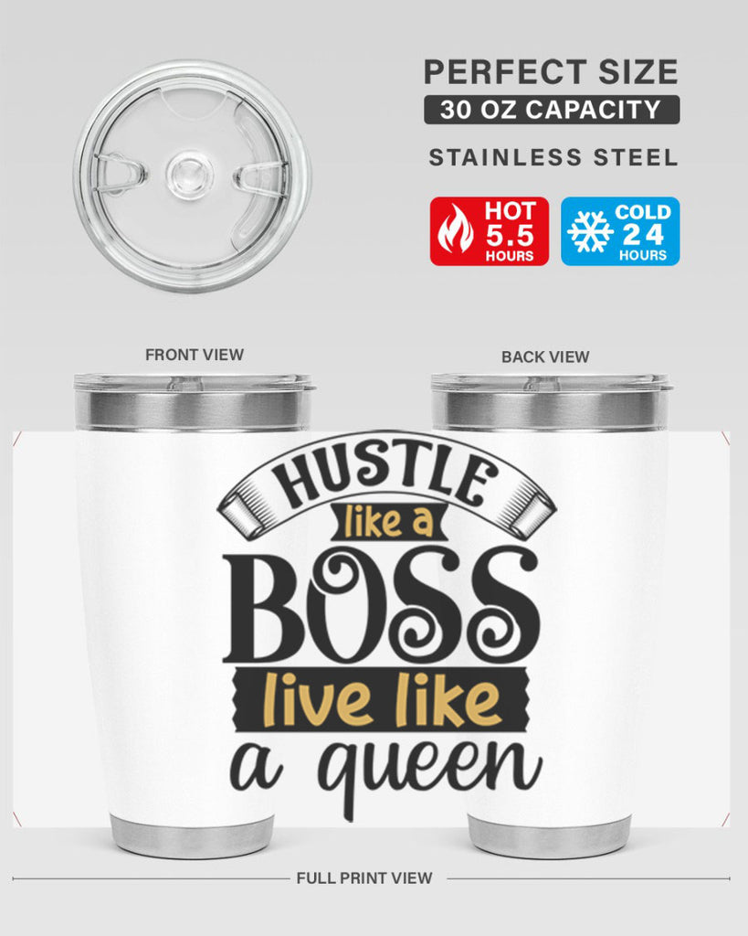 Hustle like a boss live like a queen Style 36#- women-girls- Tumbler