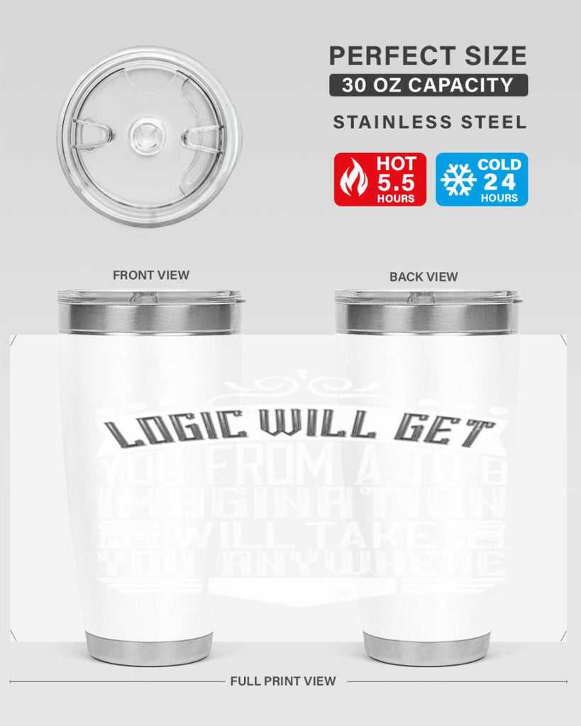 Logic will get you from A to B Imagination will take you anywhere Style 24#- architect- tumbler