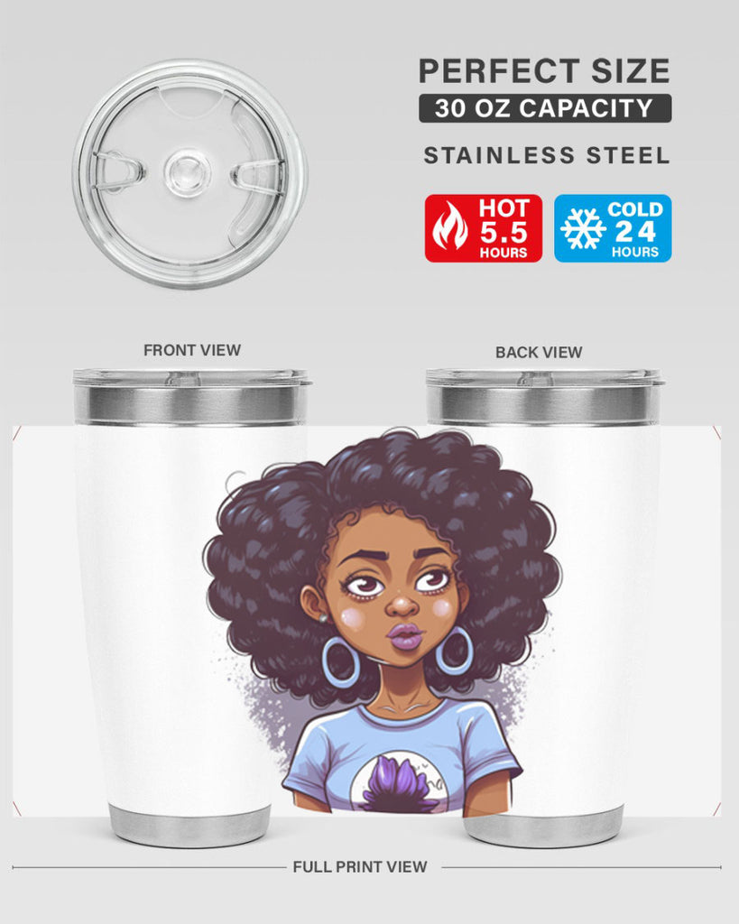 Sparkling Black Girl Design 20#- women-girls- Tumbler