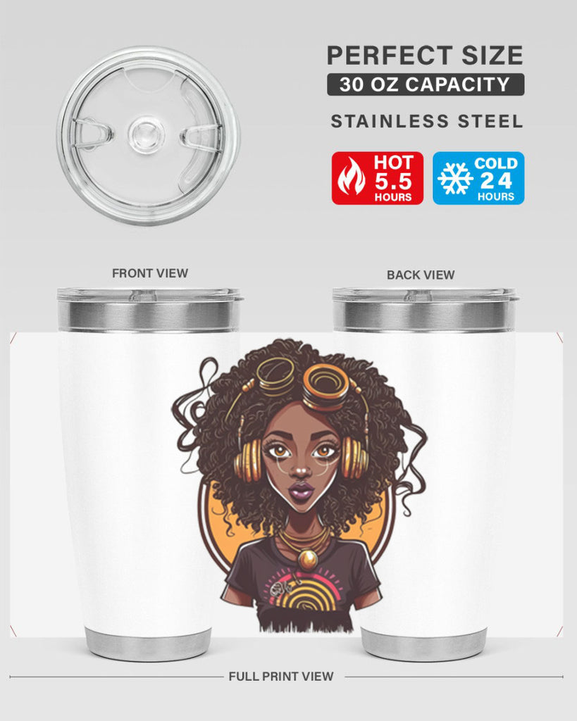 Sparkling Black Girl Design 5#- women-girls- Tumbler