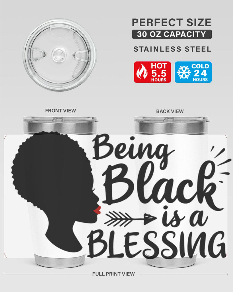 being black is a blessing Style 63#- women-girls- Tumbler