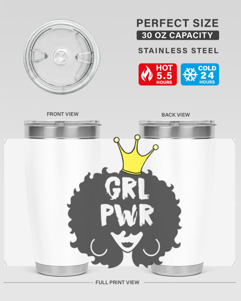 girl power with crown 34#- women-girls- Tumbler