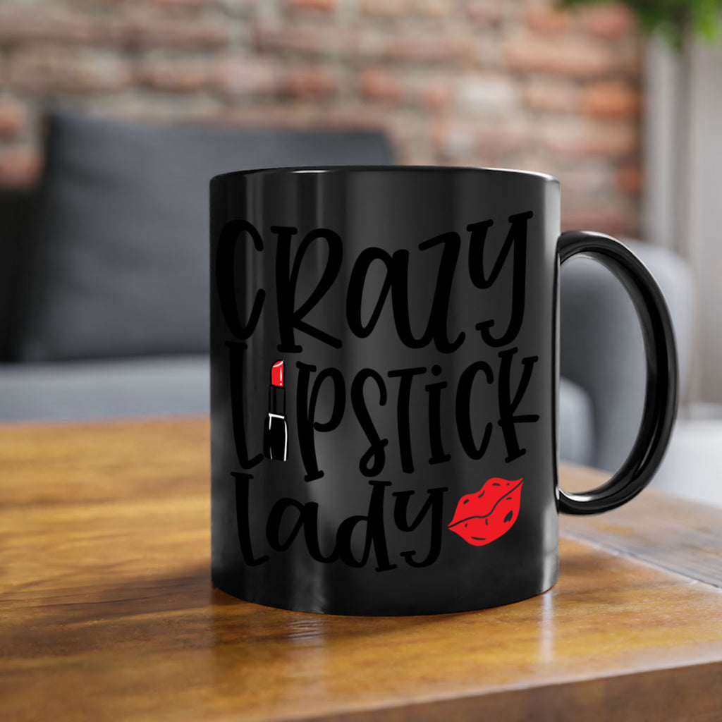 Crazy Lipstick Lady Style 240#- makeup-Mug / Coffee Cup