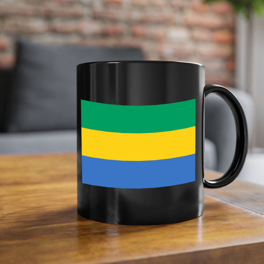 Gabon 136#- world flag-Mug / Coffee Cup