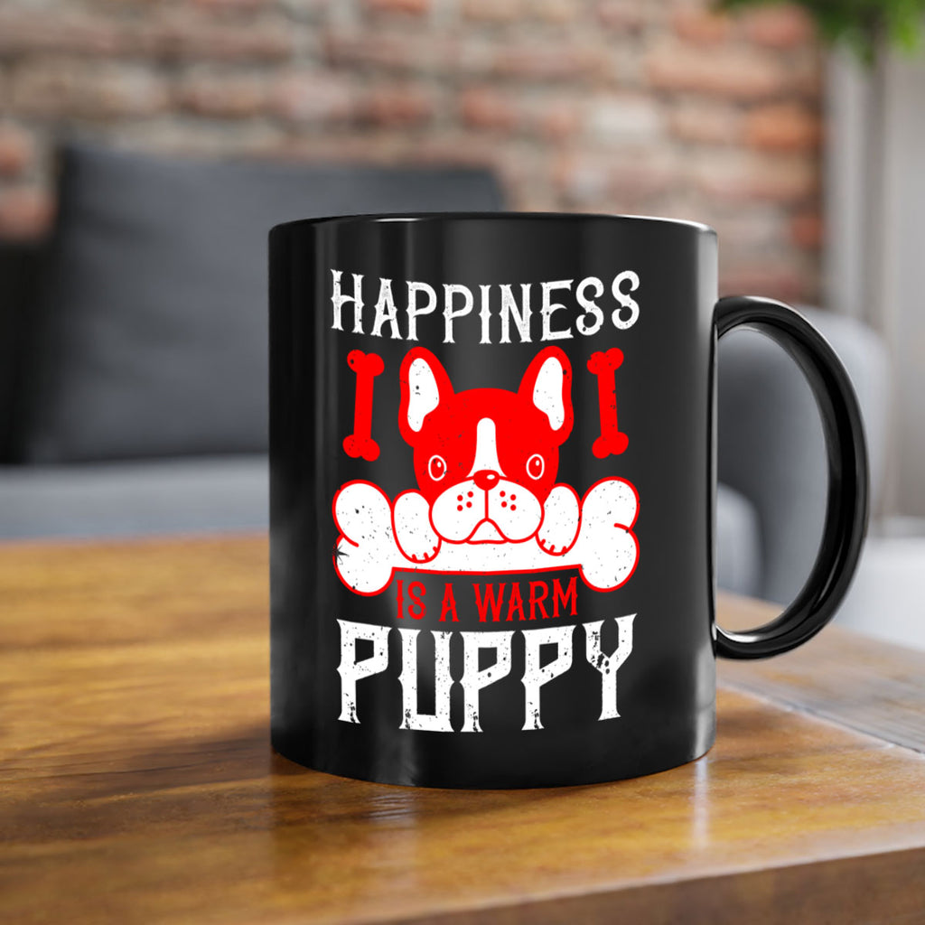 Happiness is a warm puppy Style 203#- Dog-Mug / Coffee Cup